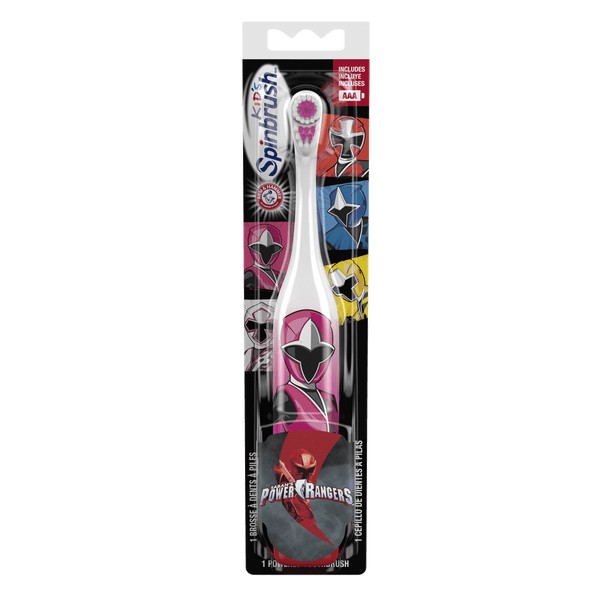 Arm & Hammer Spinbrush Kids Electric Battery Toothbrush, Power Rangers