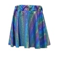 thumbnail image 4 of Girls Houndstooth Sequin Skirt, Sparkly A-Line Dance Mini Skirt with Elastic Waist for Party 2-18 Years, 4 of 4