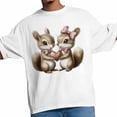 thumbnail image 3 of Camisetas casuales de manga corta con diseño de ardilla y corazones para hombre, 3 of 8