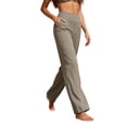 thumbnail image 6 of GZWYHT Womens Cotton Linen Pants，Plus Size Trouser Loose Sweatpants Casual Lounge Yoga Workout Palazzo High Waist Yoga Pants With Pockets Loose Stretch Dress，Blue S, 6 of 7