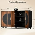 thumbnail image 4 of Fluted Buffet Cabinet with Storage, Large Accent Sideboard with 4 Doors & Adjustable Shelves 58" Modern Fluted Credenza Media Console Table for Living Room Kitchen Dining Room, 4 of 11
