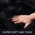 thumbnail image 3 of Black Area Rug,Artificial Sheepskin Bedroom Rug,Wool Bed Mat,Plush Carpet for Chair and Sofa Cushion Rectangular Area Rug (Black,60 X 90 CM), 3 of 5