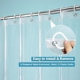 thumbnail image 2 of 72 x 88 inch Long Shower Curtain Liner, Bathroom Clear PEVA Plastic Long Shower Curtain 88 inch Long with 5 Magnets and 12 Hooks,Transparent, 2 of 5