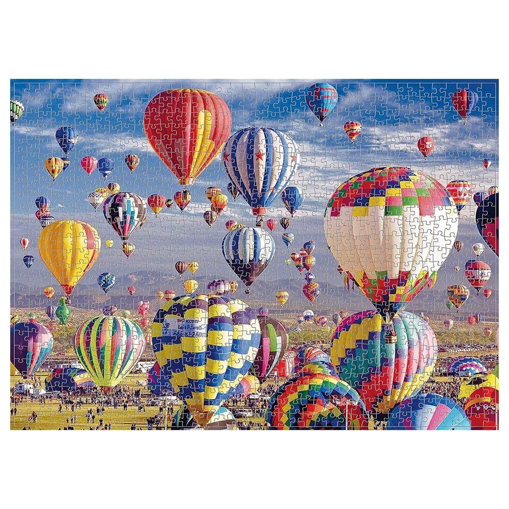 1000 Pcs Hot Air Balloon Lake Jigsaw Puzzle For Adults Kids Toys Holiday Gifts 