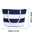 thumbnail image 7 of dajkiuy Hemp Rope Striped Canvas Bag Women Fashion Travel Shopping Practical Large Capacity Canvas Bag Beach Bag, 7 of 7