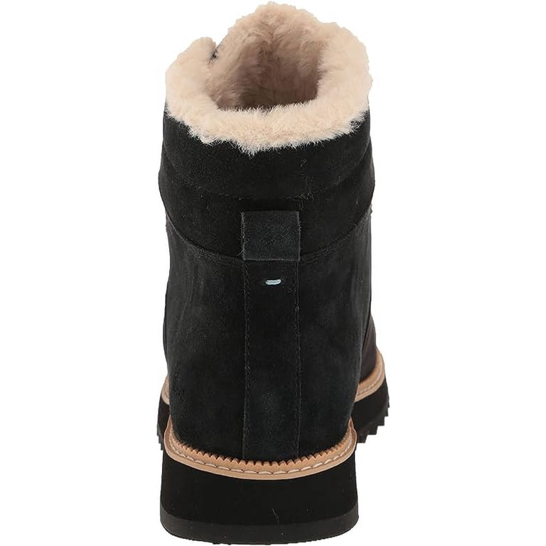 Toms Mojave Black Lugged Sole Rounded Toe Lace Up Fur  display picture 2