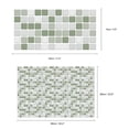 thumbnail image 5 of Walplus Peel and Stick Backsplash Shades of Green Mosaic 3D Tile Decals 12 Sheets 12" x 6", 5 of 7