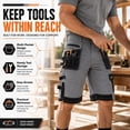 thumbnail image 4 of Mens Cargo Tactical Shorts Lightweight Triple Stitched Durable|Gray-42, 4 of 10