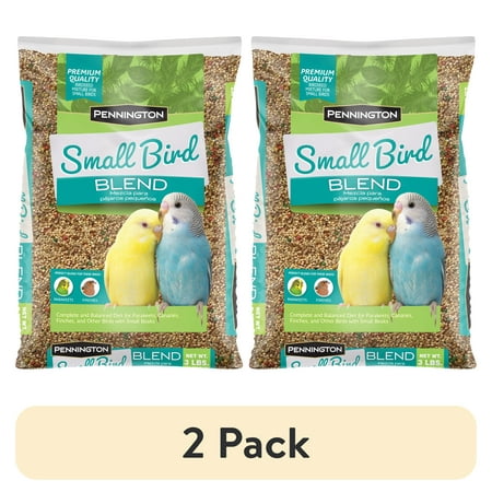 (2 pack) Pennington Small Breed Everyday Blend Dry Bird Food, for Parakeets, Canaries and Finches; 3 lb. Bag