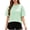 Green, variant on ShomPort Womens Summer Tops Casual Striped Tie Back Short Sleeve Crew Neck Blouse Dressy Loose T Shirts