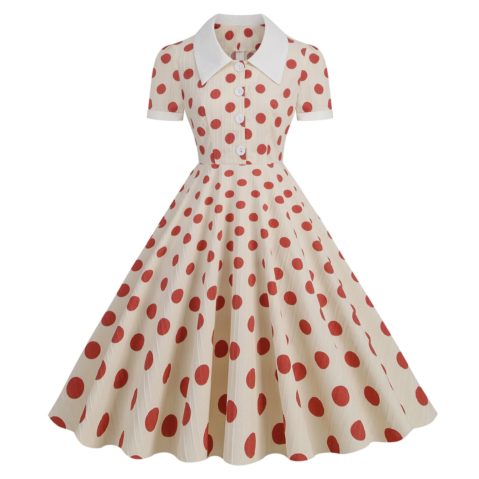 Green polka dot shirt dress sale