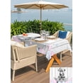 thumbnail image 5 of Outdoor Tablecloths with Umbrella Hole & Zipper, Grey Yak Rectangle Tablecloth 52x70 Inch, Pink Blue Bubbles Bathtub Vintage Wooden Waterproof Table Cloth, Patio/Pool/Picnic Table Covers, 5 of 8