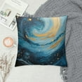 thumbnail image 2 of ARISTURING  Ocean Blue Marble Pillow Covers Gold Watercolor Luxury Abstract Art Decorative Throw Pillows Cases Modern Minimalist Boho Cushion Covers for Sofa Living Room Couch Home Decor, 2 of 5