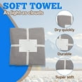 thumbnail image 3 of AUQ Waffle Bath Towels,Smooth Comfortable Yarn Layer Bath Sheets,Tight Uniform Stitch Finish Bathroom Towels,Gray,55.12*27.56*0.79in, 3 of 7