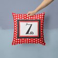 thumbnail image 2 of Carolines Treasures CJ1012-ZPW1414 Monogramme - Initiale Z Pois Rouges et Noirs Coussin Décoratif en Tissu pour Intérieur et Extérieur - 14 x 14 Po, 2 of 4