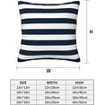 thumbnail image 4 of Navy Blue and White Stripe Throw Pillow Covers 20x20 in Farmhouse Pillow Case Soft Cushion Covers Set of 2 for Sofa Bed Bedroom Car Chair Living Room Home Decorative, 4 of 6