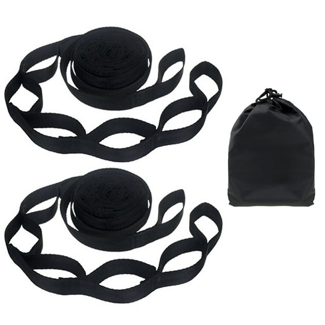 2pcs Hammock Tree Straps with 5 Loops Polyester Webbing Reinforced Hammock Suspension System Kit for Camping Hammock Accessories