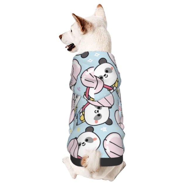Balery Cute Panda Bear Sudadera con Capucha para Perros Pequeños – Ropa para Mascotas, Disfraz para Perros y Gatos, Ideal para Fiestas y Cosplay-Medium