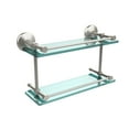 thumbnail image 5 of Monte Carlo 16-in Double Glass Shelf with Gallery Rail in Satin Brass, 5 of 5