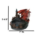 thumbnail image 2 of Medieval Red Dragon On Castle Tower Decorative Ashtray Or Key Coin Dish Figurine, 2 of 10