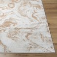 thumbnail image 3 of Hauteloom Zoete Marble Swirl Area Rug for Living Room & Bedroom - Contemporary Design, Light Gray, Light Brown, Rust - 5' x 7', 3 of 6