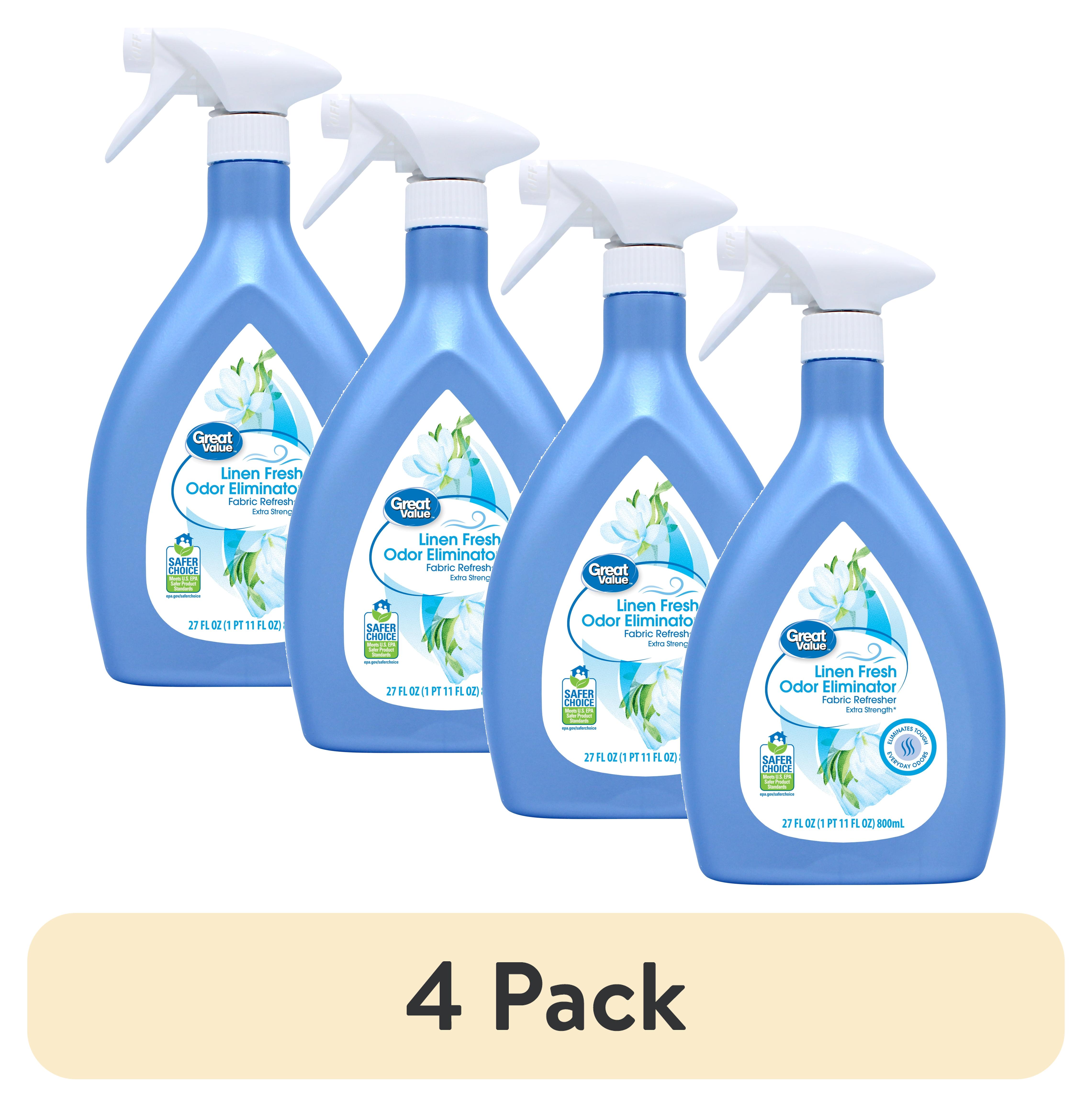 (4 pack) Great Value Fabric Air Refresher, Fresh Linen, 27 fl oz