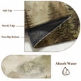 thumbnail image 6 of Round Area Rug 8 Ft, Brown Mountain Washable Non-Slip Circle Carpet for Living Room/Bedroom, Misty Forest Nature Woodland Pine Tree Landscape Collection Low-Profile Large Area Rugs for Indoor, 6 of 8