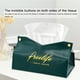 thumbnail image 5 of Injueey Elegante caja contenedor PU cuero patrón de mármol hogar coche toalla servilleta papeles dispensador soporte caja decoración de Almacenamiento y organización del hogar Boca en V verde oscuro, 5 of 6