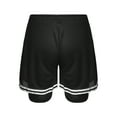 thumbnail image 2 of Xnihocha Kids Boys Drawstring Elastic Waistband Training Running Cycling Shorts Built-in Leggings Black XS, 2 of 7