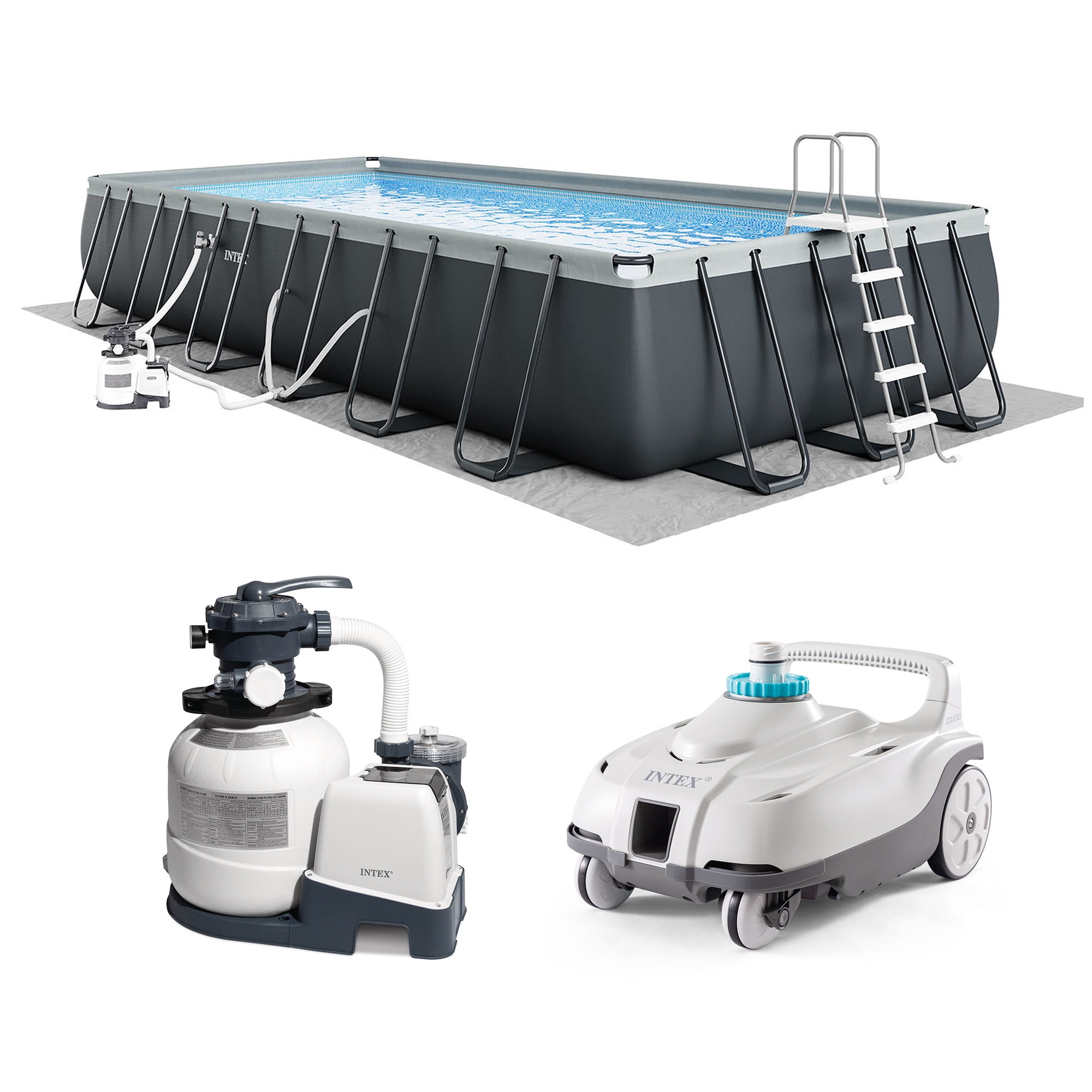 【匿名配送】Swimming Pool Intex ZX100 Auto Pressure Side Pool Cleaner with Quick Setup
