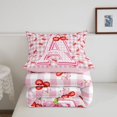 thumbnail image 5 of Catabedysis Sweet Cherry Print A Full Size Comforter Sets For Girls,Personalized Monogrammed Gifts Bedding Comforter Set,Pink Reversible,3-Piece,1 Comforter and 2 Pillowcases, 5 of 7