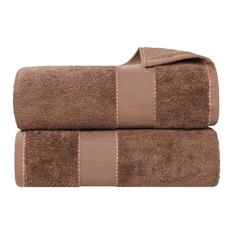 Superior Niles Giza Cotton 2-Piece Bath Sheet Set, Chocolate photo 2