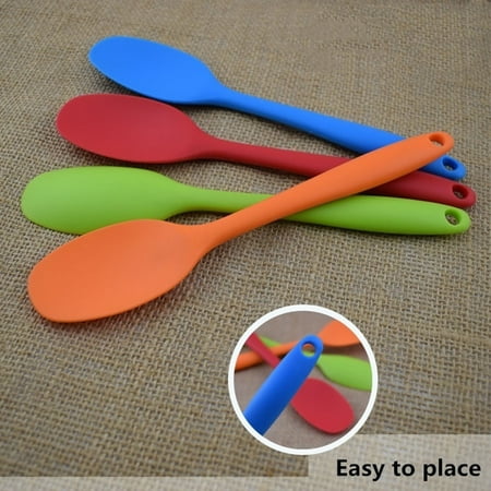 

Fairnull Silicone Long Handle Spatula Non-stick Scraper Spoon Kitchen Cooking Utensil