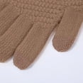thumbnail image 4 of UJNDER Winter Knitted Gloves for Women Thickened Warm Screen Riding Mittens Classic Khaki, 4 of 5