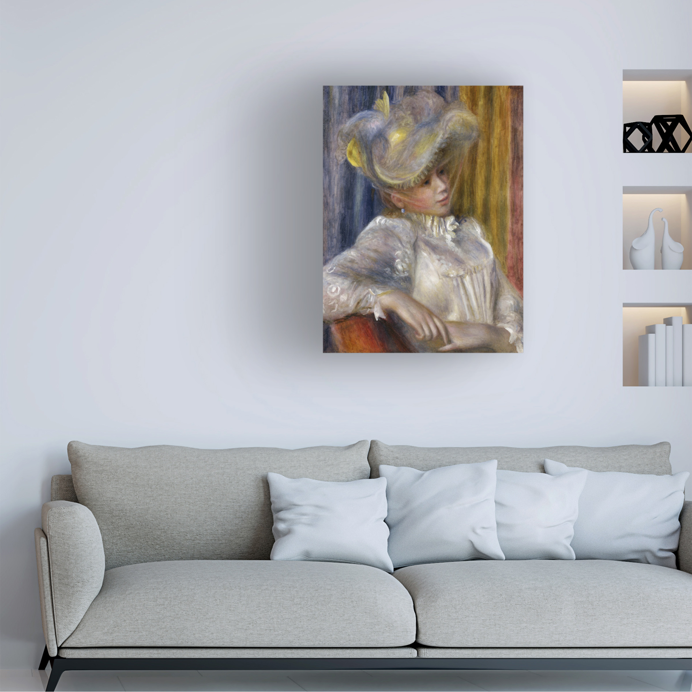 Renoir 'Woman With A Hat' Canvas Art