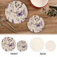 thumbnail image 4 of Wobogo Purple Lavender and Butterfly Trivets Potholders Set of 2 Cotton Woven Round Hot Plate Mats for Hot Dishes Bowls Teapots, 4 of 7
