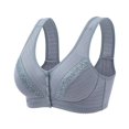 thumbnail image 1 of CHUANK Bra Women Wireless Front Close Bra T Back Plus Size Seamless Unlined Bra For Large Bust Ladies Bralette, 1 of 2