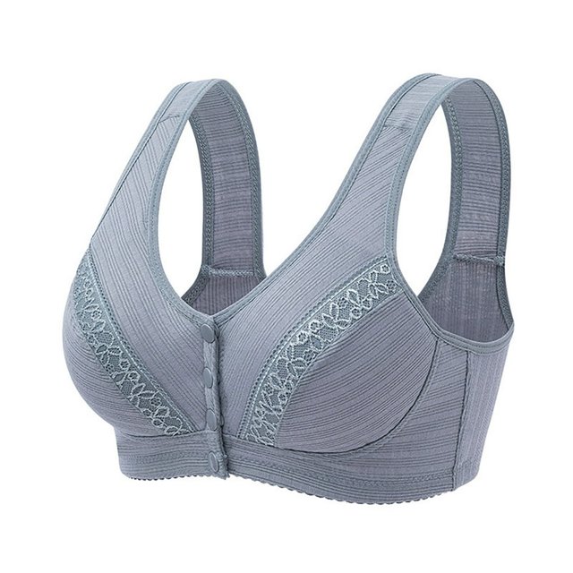 CHUANK Bra Women Wireless Front Close Bra T Back Plus Size Seamless Unlined Bra For Large Bust Ladies Bralette