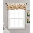 thumbnail image 3 of Yellow Red Spring Floral Kitchen Valances for Windows Farmhouse Linen Window Valance Curtain for Living Room Window Treatment Pastoral Summer Flower Rustic Valance Rod Pocket Topper, 54 x 18 Inch, 3 of 6