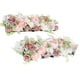 thumbnail image 4 of 2 piezas de camino de mesa con flores artificiales hechas a mano, guirnalda de arco central Rosado, 4 of 5