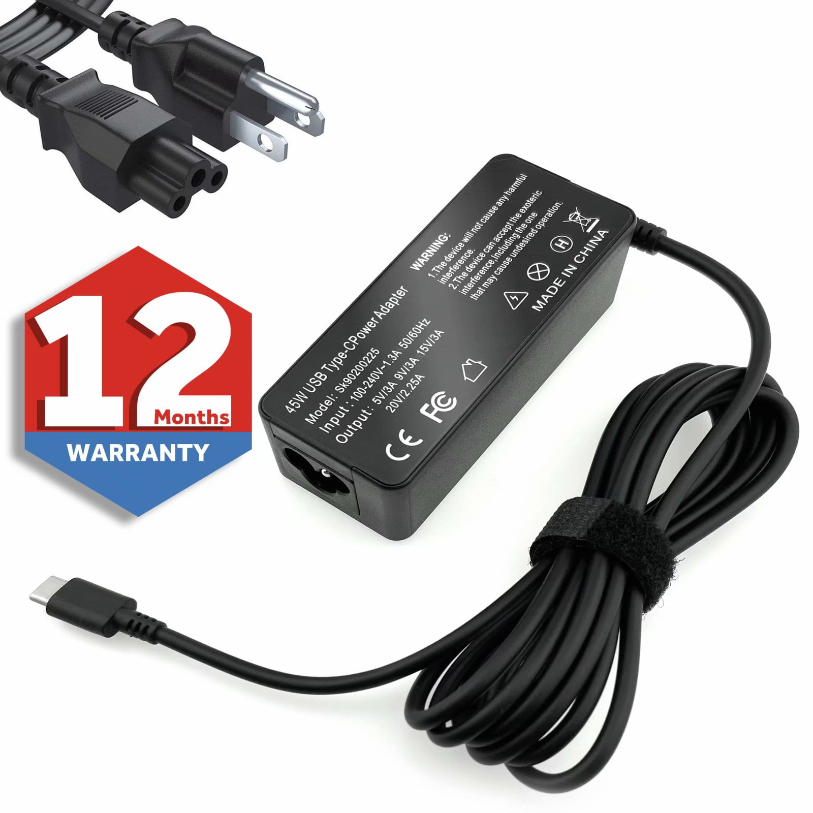 20V/3.25A UK Silver Basics USB-A 3.1 10-Port Hub with Power Adapter 65W 