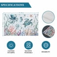 thumbnail image 6 of Teal Turtle Coastal Placemats Set of 8, Octopus Coral Summer Beach Starfish Placemats for Dining Table, Place Mats for Kitchen Tabletop, Waterproof Wipeable Dining Table Mats Set, 6 of 9