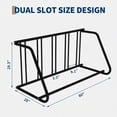 thumbnail image 2 of Support de Plancher pour Vélo en Acier Robuste – Support Autoportant Enduit de Poudre avec Fini Résistant aux Intempéries, outil-Free Assembly, Rangement Simple Ou Double Côté – Idéal pour Garage, Cour Ou Événements – Noir Ou Gris, 2 of 7