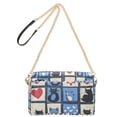 thumbnail image 2 of FORMRS Women Crossbody Purse with Chain Strap Vegan Leather Shoulder Handbag, Black Cats and Hearts, 2 of 7