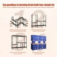 thumbnail image 4 of Tohu Commercial-Grade Foldable Closet Wardrobe, 1984.1Lbs Steel Frame with Dust-Proof Fabric Cover, Portable Storage for Suits & Accessories, 4 of 9