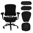 thumbnail image 2 of Stretchable Office Chair Slipcover for Study dustproof Polyester Protection Chair Gaming Chair Armchair Black, 2 of 9