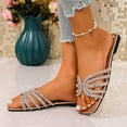 thumbnail image 6 of Censtreet Women's Flat Sandals Fashion Slides With Soft Leather Slippers for Summer, 6 of 9