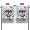 thumbnail image 2 of Playful Schnauzer Welcomes Winter Snowy Day with Cardinal Bird Garden Flag 12x18in Double Sided Miniature Schnauzer Dog Lover Outdoor Decor - 2017, 2 of 5