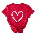 thumbnail image 5 of Neewe Womens Valentine Shirts Leopard Valentine's T Shirt Love Heart Graphic Tees, 5 of 5