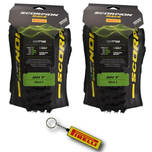Pirelli Scorpion Race DH T (29 x 2.5) 60TPI Tubeless Ready Mountain Bicycle Tires (2 Pack)